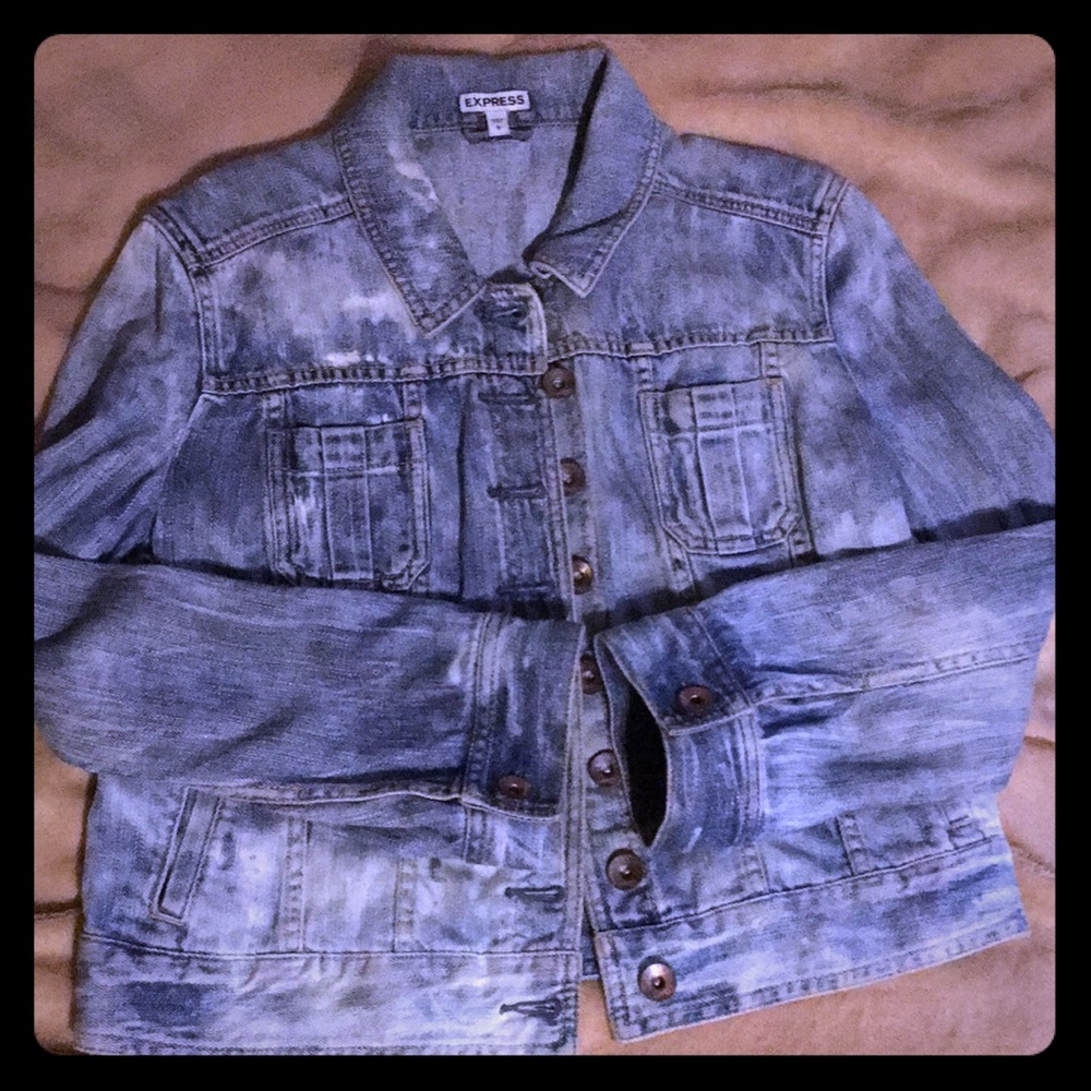 Express tie dye jean jacket